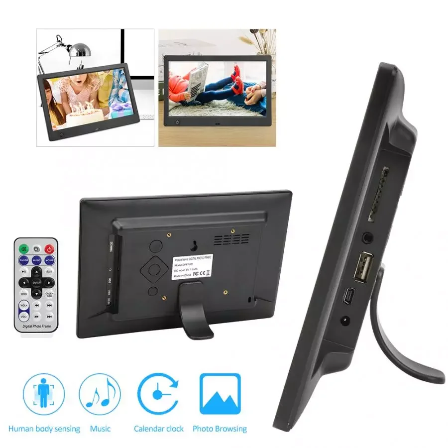 Новый 10-дюймовый экран IPS подсветка HD 1024*600 цифровая фоторамка электронный альбом