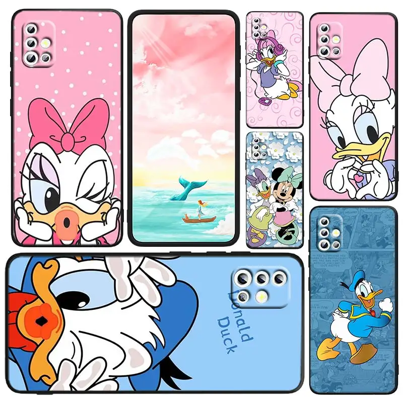 

Cute Cartoon Donald Duck Phone Case For Samsung A73 A72 A71 A53 A52 A51 A42 A33 A32 A23 A22 A21S A13 A04 A03 5G Black FUnda