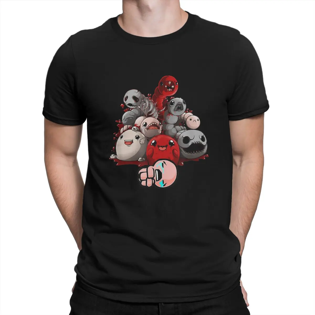 

Cry Graphic Polyester TShirt The Binding of Isaac Rebirth Wrath of the Lamb Game Printing Streetwear Casual T Shirt Male