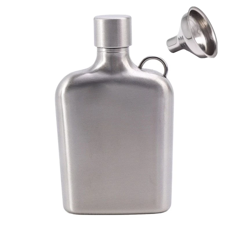 

9oz Stainless Steel Hip Flask Liquor Wine Bottle Portable Funnel Personalized Outdoor Camping Vodka Flagon Whiskey Pot Men Gift