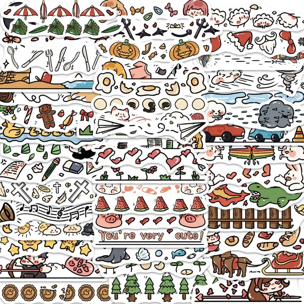 

10/50pcs Stickers Cute Cartoon Dividing Graffiti Cartoon Skateboard Waterproof Luggage Sport DIY Laptop Car Stickers Decal Kids