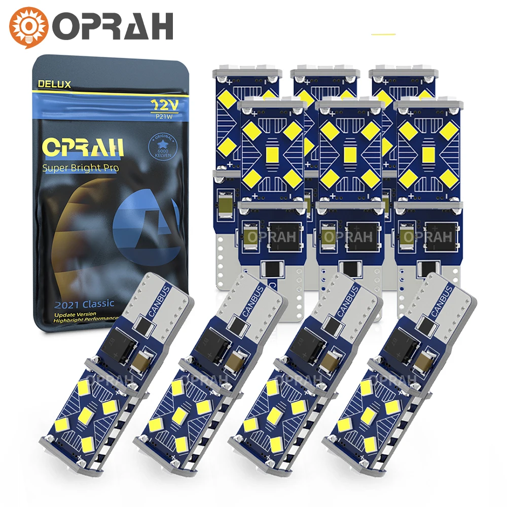 10 шт. Автомобильная светодиодный ная лампа T10 W5W 194 сигнасветильник Canbus 12 в 6000K