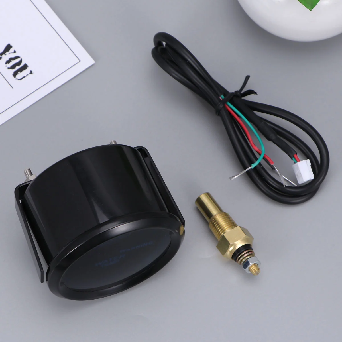 

1 Set of Car Temp Gauge LED Utility 52mm Professional Durable 2 Inch Water Temp Gauge for Auto Car