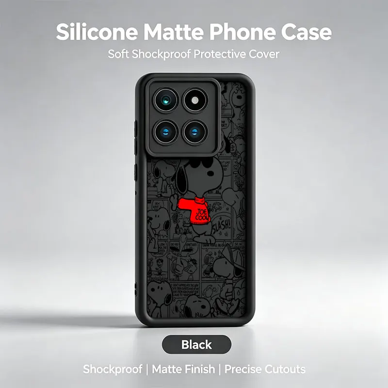 Фото Симпатичный противоударный чехол для телефона с изображением S-Snoopys для Xiaomi 11 12 14T 15T Ultra POCO X3 X5 X6 M6 C65 Redmi 13C 14C 15 A7 Pro A4 A5 №5