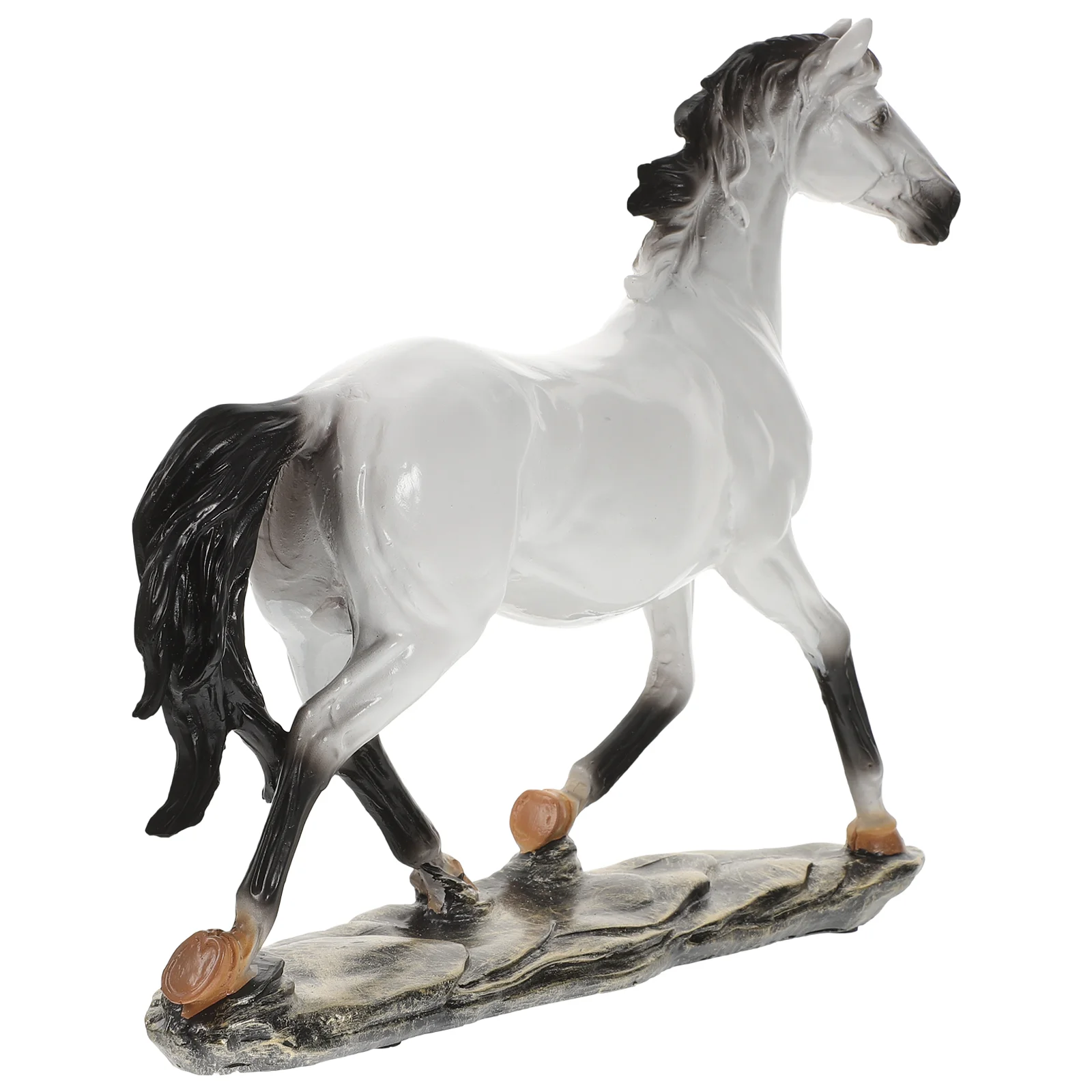 

Horse Costume Decoration Resin Animal Sculpture Vintage Chinese Style Creative Figurine Synthetic Desktop Adornment Office