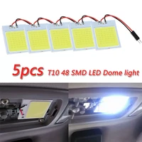 t10 led 48 smd cob car dome light trunk white lamp universal auto interior reading panel lights bulbs 12v
