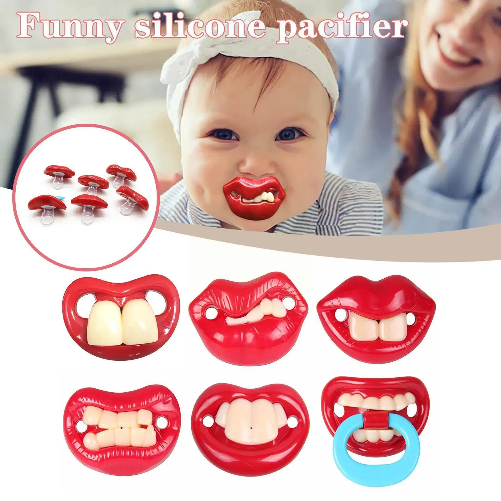 

Silicone Funny Nipple Dummy Baby Soother Joke Prank Baby Teether Gift Nipples Toddler Pacifier Christmas Orthodontic Pacy G7c0