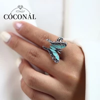 cocoanl women fashion luxry crystal weeding ring bowknot proposal jewelry trend girls aesthetics trend rings gift
