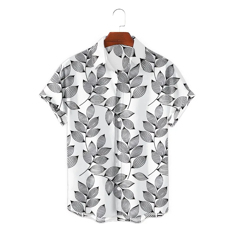 

2022 Men's 3D Printed Shirt Sets Casual Hawaiian Loose Shirts Men's Short Sleeve Shirts Summer Beach Loose Tops