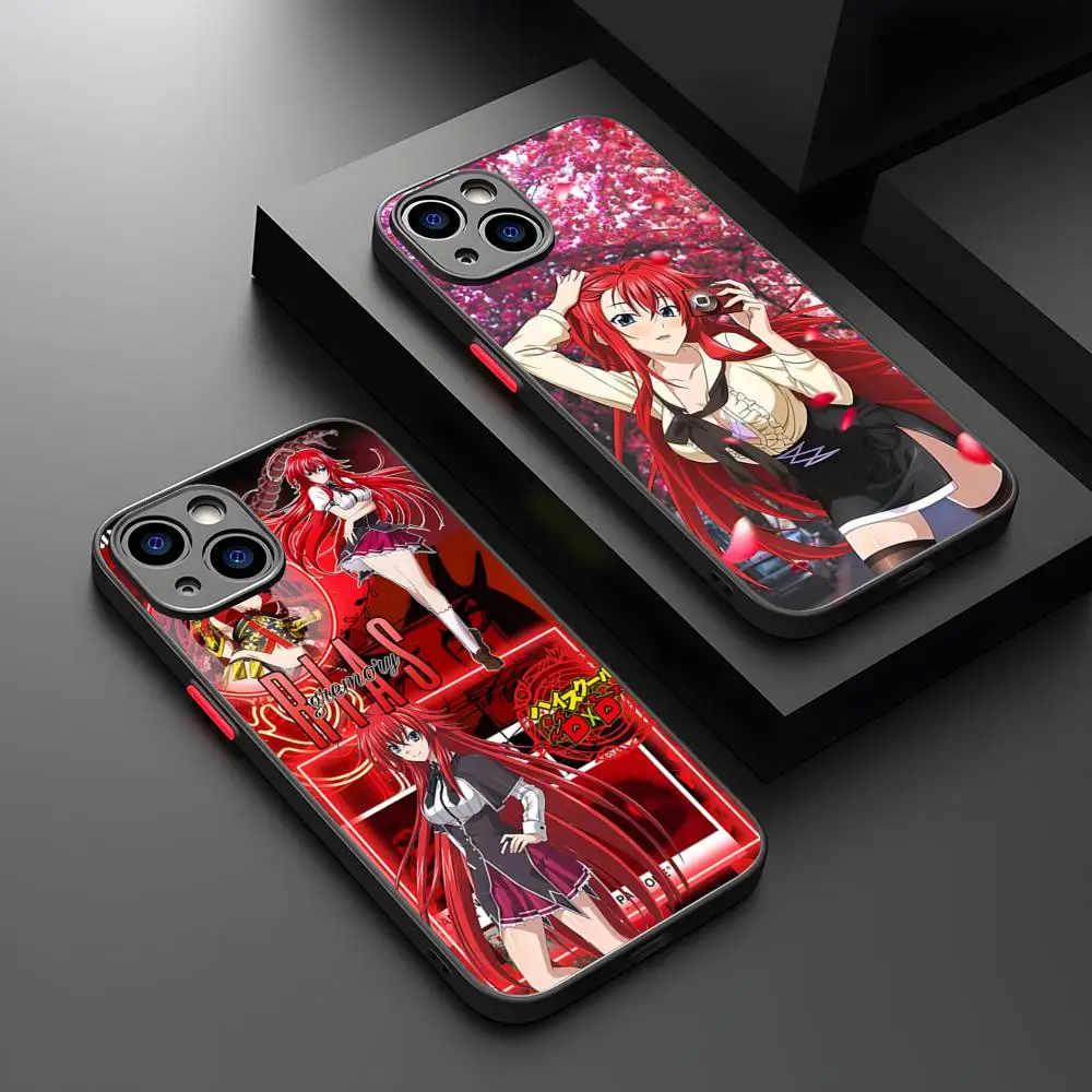 Чехол для телефона MINISO-R-Rias Gremory High матовый прозрачный iPhone 16 15 12 11 13 Pro Max X XR 8 Plus