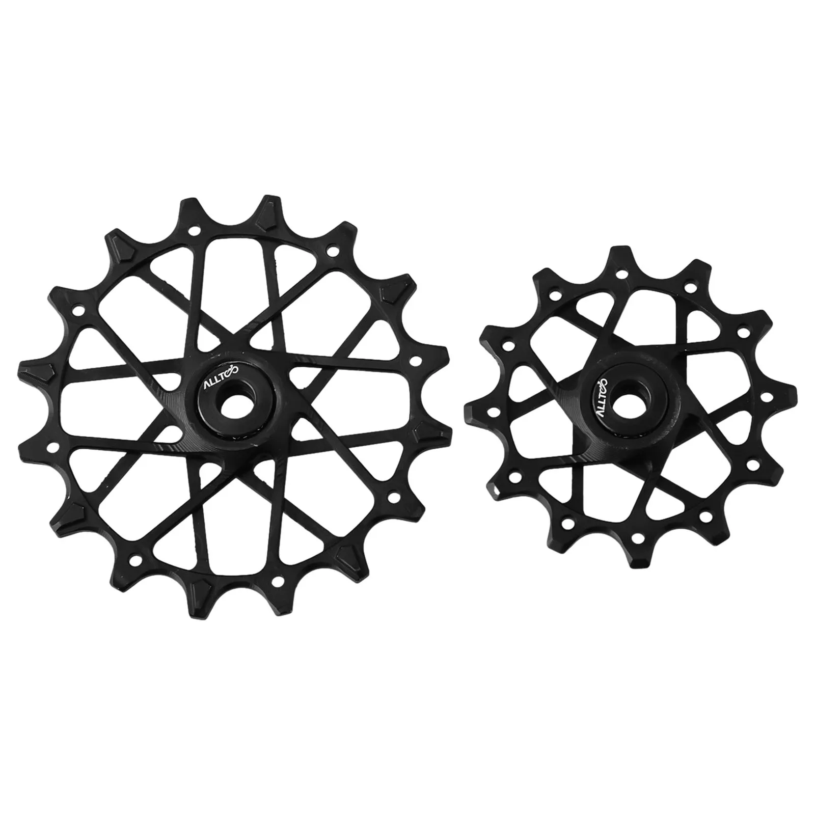 Biking Cycling Maintenance 12T 16T Pulley Wheels Rear Derailleur Smooth Operation Aluminum Alloy Material