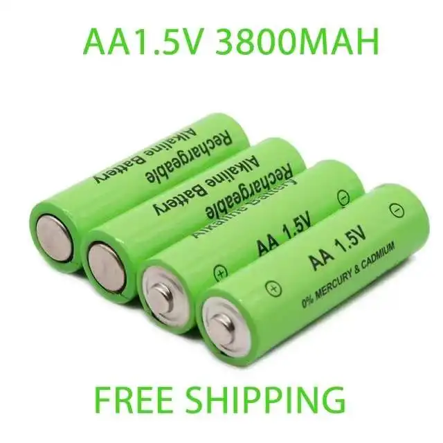 

Brand New AA Battery 3800 MAh Rechargeable Battery NI-MH 1.5 V AA Battery for Clocks, Mice, Computers, Toys So On