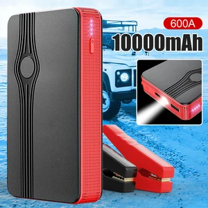 10000mAh Car Battery Jump Starter Portable Power Bank 600A With USB Fast Charger LED Flashlight Emer