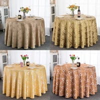round satin tablecloth table cover solid floral skirt table cloth european wedding birthday christmas party hotel home decoratio