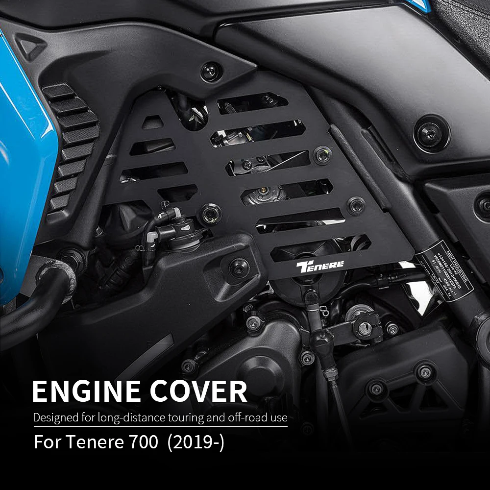 For Yamaha Tenere 700 Tenere700 XTZ700 T7 XT700Z Engine Cover Guard Motor Protective Cover Throttle Cam Protector Crap Flap