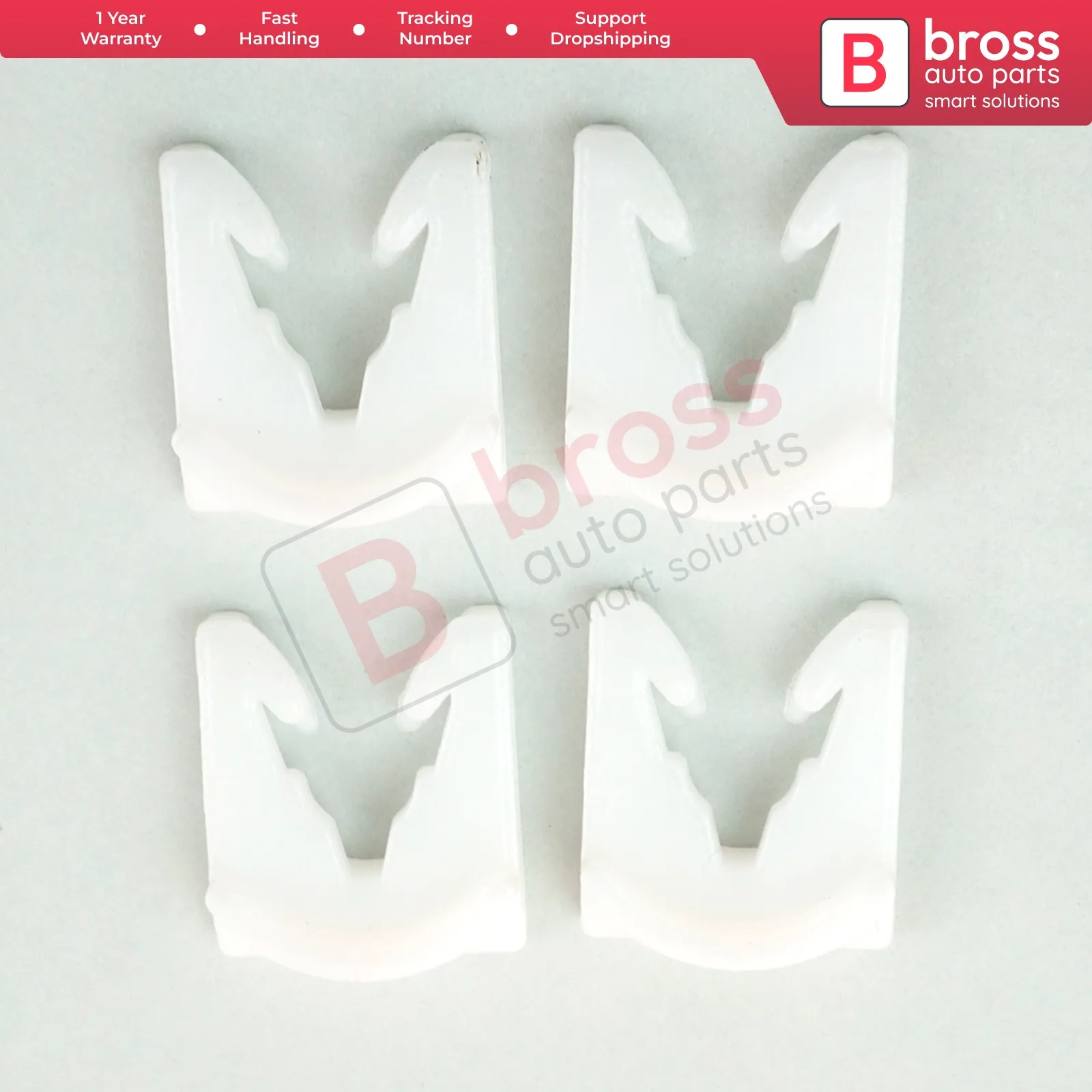 

Bross Auto Parts BWR5114 4 Pieces Electrical Power Window Regulator Repair Clamp Clips Type:5 Fast Shipment Ship From Turkey
