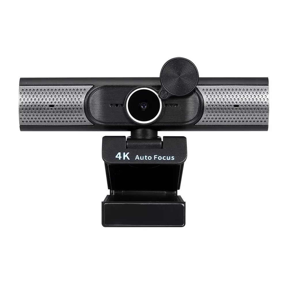

4K Webcam AF Autofocus Webcam Built-in Microphone Plug and Play with Privacy Cover Multi Stage Built-in Speakers Black Camera
