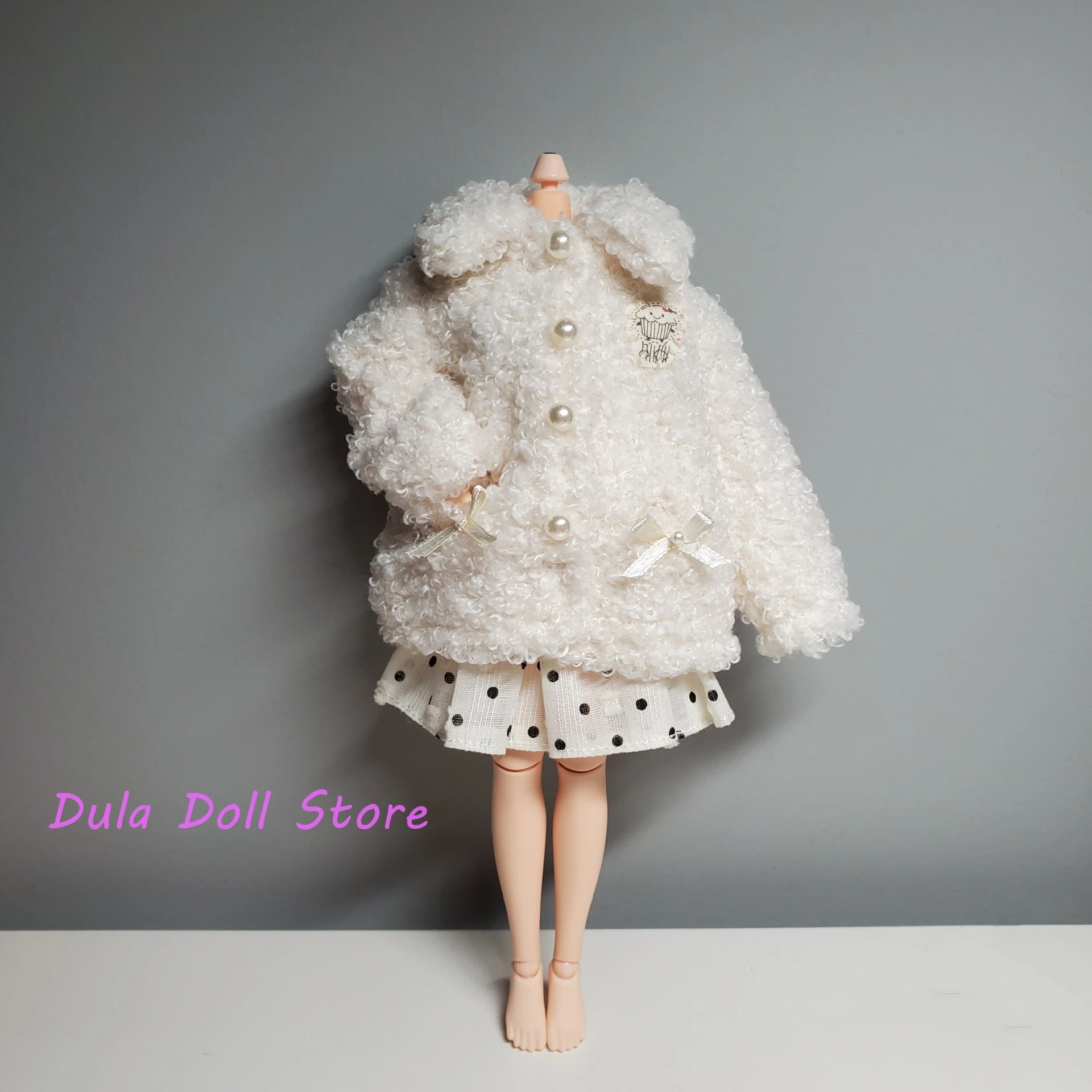 Одежда для кукол Dula платье флисовая куртка с петлями юбка Blythe ob24 ob22 Azone Licca ICY JerryB 1/6