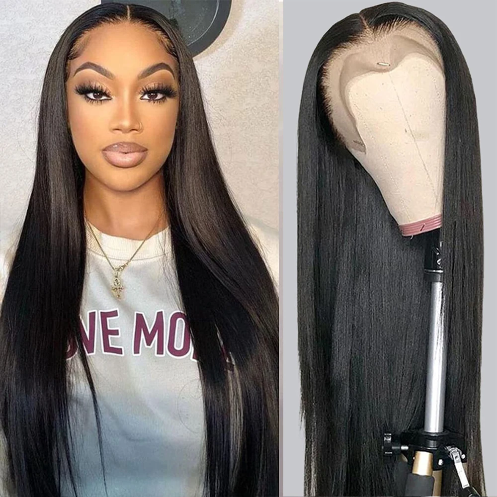 

Cheaper Brazilian Human Hair Wigs For Women 13X4 13x6 Straight Lace Front Wigs On Sale 4x4 Lace Closure Wig 180% Density