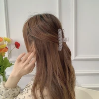hot sell ins fashion gradient transparent chain hairpin shark clip simple catch clip summer new popular female hair accessories