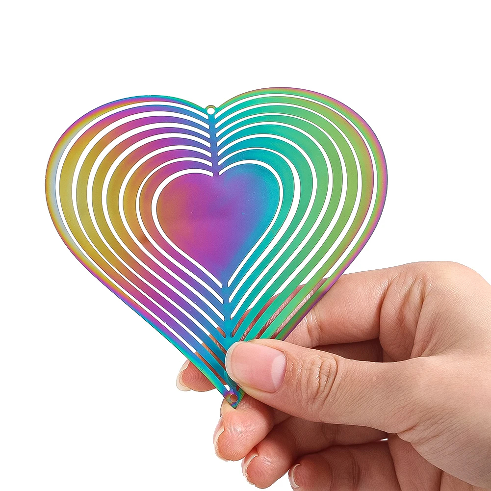 

Металлический подвесной ветряк сердце