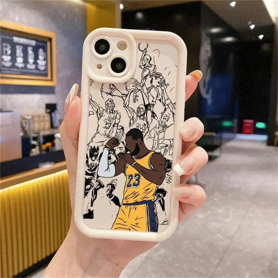 Sports Basketball Phone Case for Apple iPhone 16 11 13 15 12 14 Pro Max 7 XR X XS Mini Plus 8 SE Silicone Cover