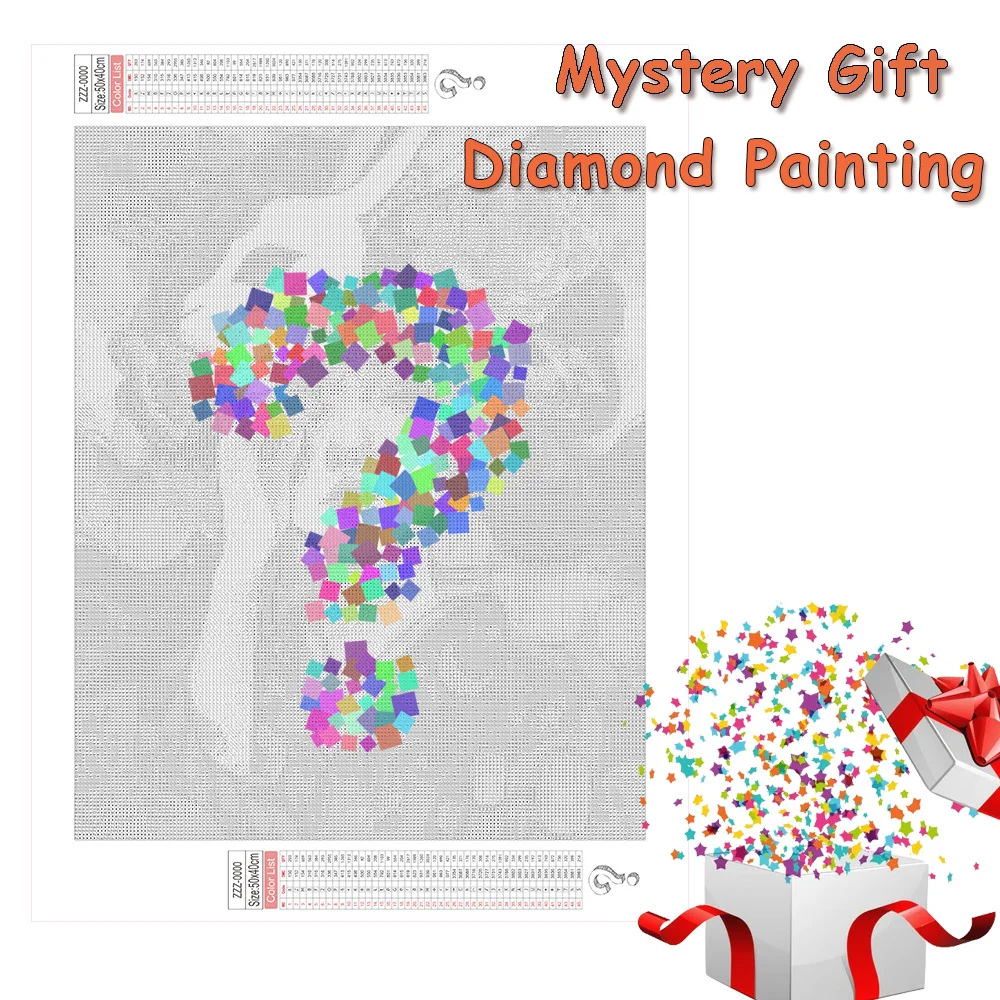 HUACAN 5D DIY Photo Custom Private Full Square Drill Mystery Gift Diamond Painting Mysterious Picture Handcraft Kit Gift