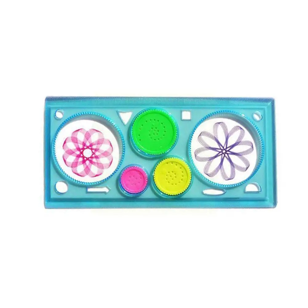 

Spirograph Drawing Set Variety Flower Ruler Children's Hollow Set Ruler Drawing Painting Student Tools Puzzle O4w9