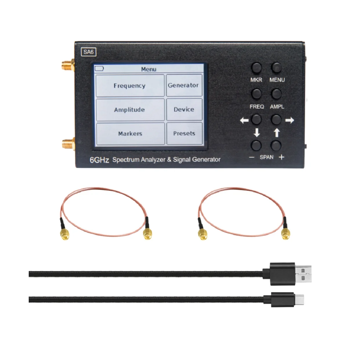 

Портативный анализатор спектра 6 ГГц, генератор сигналов SA6 Wi-Fi 2G 4G LTE CDMA GSM Beidou GP