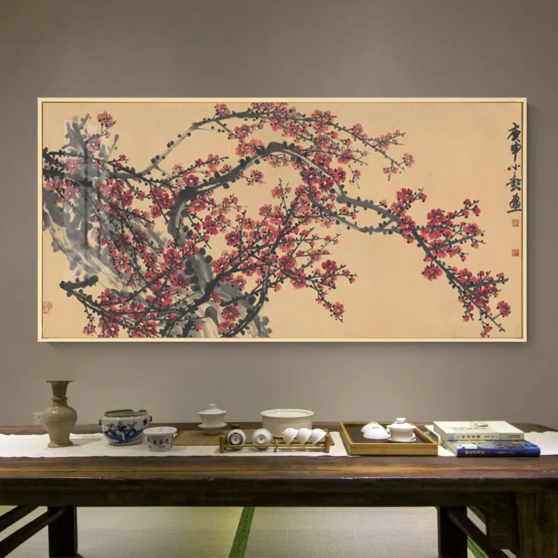 Китайские цветы птицы и цветение сливы современная абстрактная картина маслом