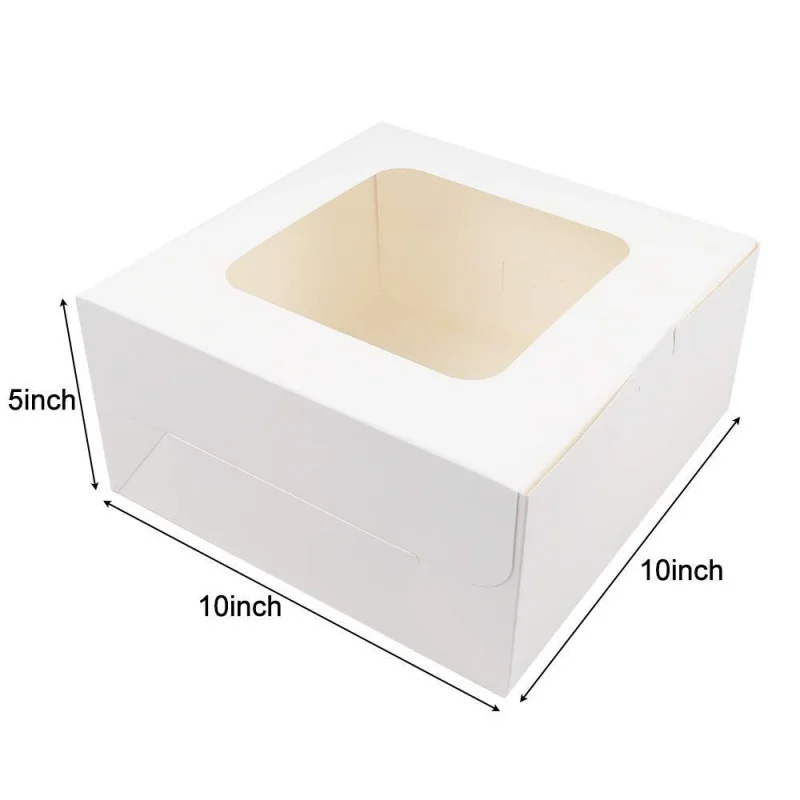 

Cake Dessert Packaging Window White Cardboard Kraft Box