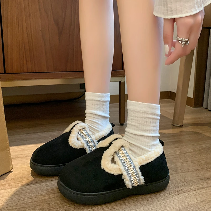 Классические женские ботинки на платформе с круглым носком новинка 2024 зимние