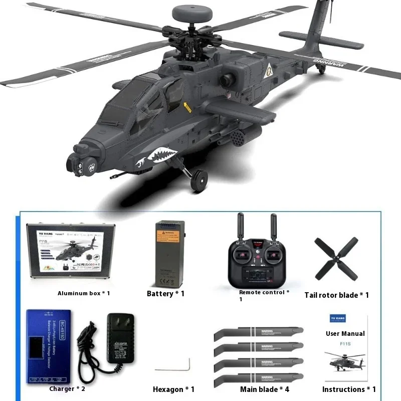 Yxznrc Aeroplane F11s Apache 1:32armed Remote Control Electric Helicopter Emulation Model Simulircraft Xmas Gift Toys