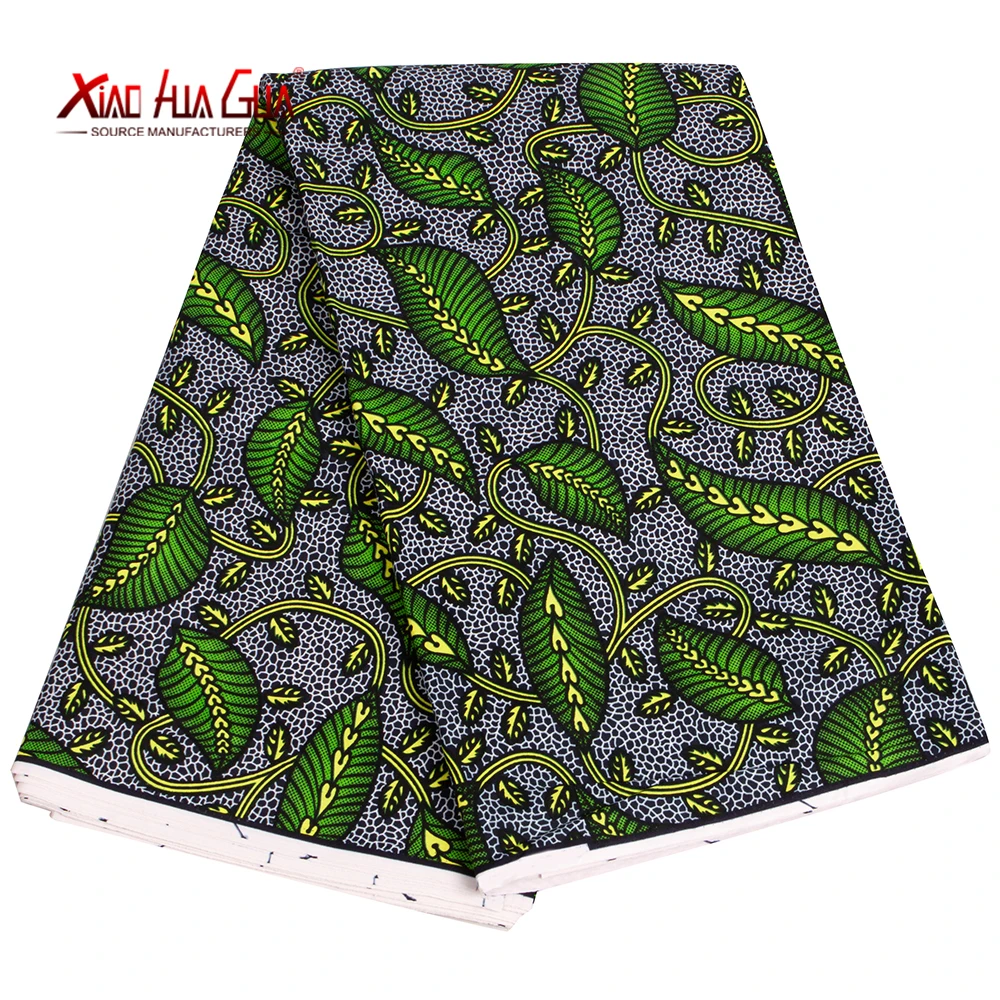 

Green Leaves Pattern African Waxed Cotton Fabric Veritable Guaranteed Real Wax Ankara New Arrival Ghana Wax 2023 Tissue 24FS1503