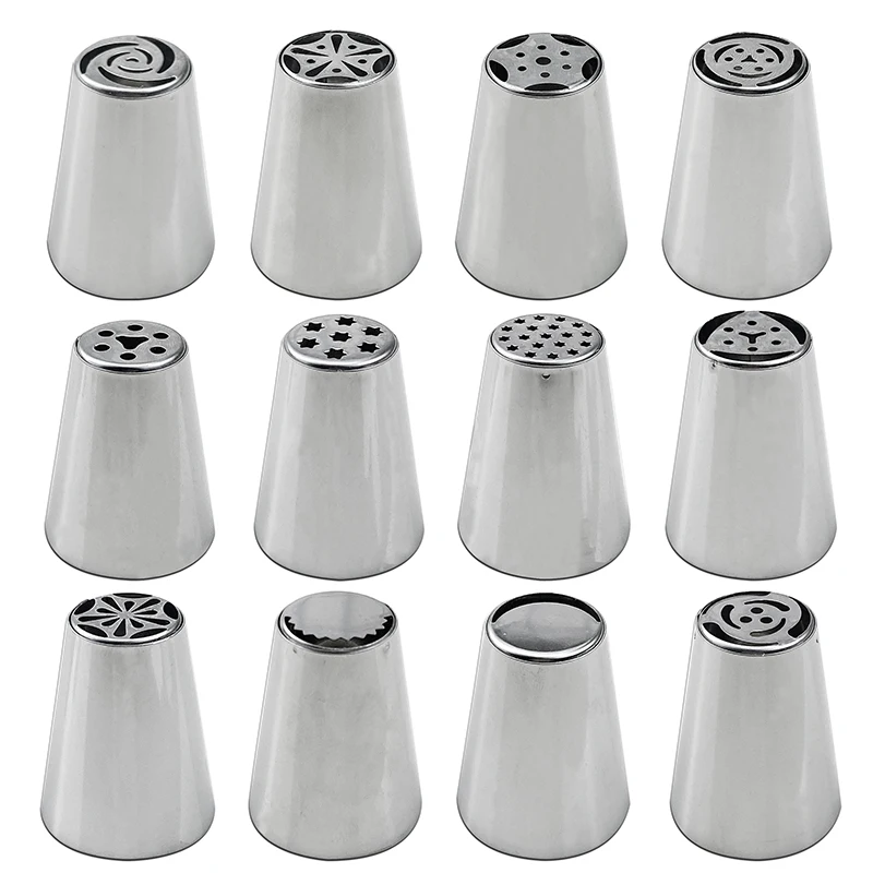 Cake Decorating Tool Russian Icing Piping Pastry Nozzles for Cakes Fondant Decor Confectionery Flower Cream Baking Supplies Set |