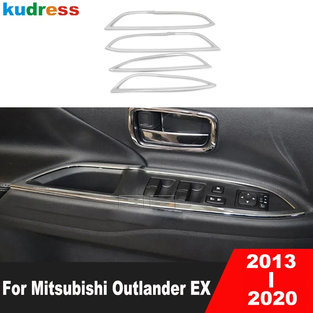Для Mitsubishi Outlander EX 2013-2019 2020 хромированный переключатель для автомобильных дверей и