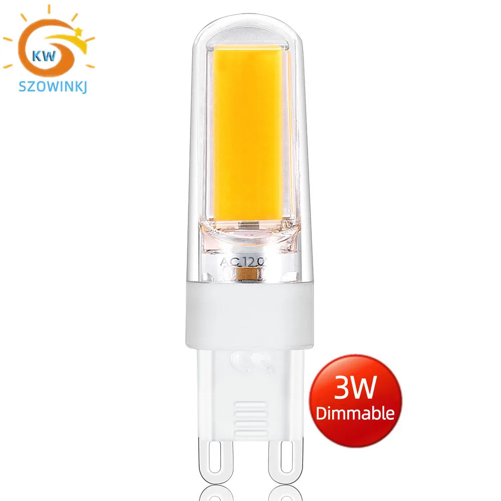 

LED G9 Bulb 110VDimmable 3W AC110V Lampadas COB Chip 1PcsLed Bombillas Luz Warm Cool White Replacement 60W Halogen Lamp Beads