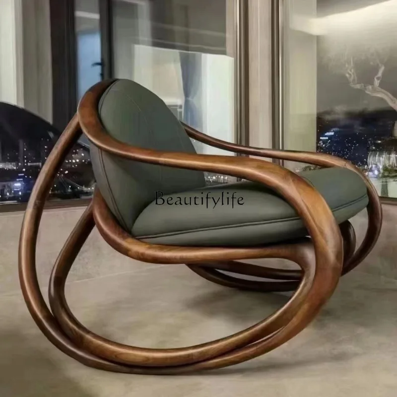 Балкон из массива дерева домашняя гостиная кожаный диван-кресло Napa для отдыха