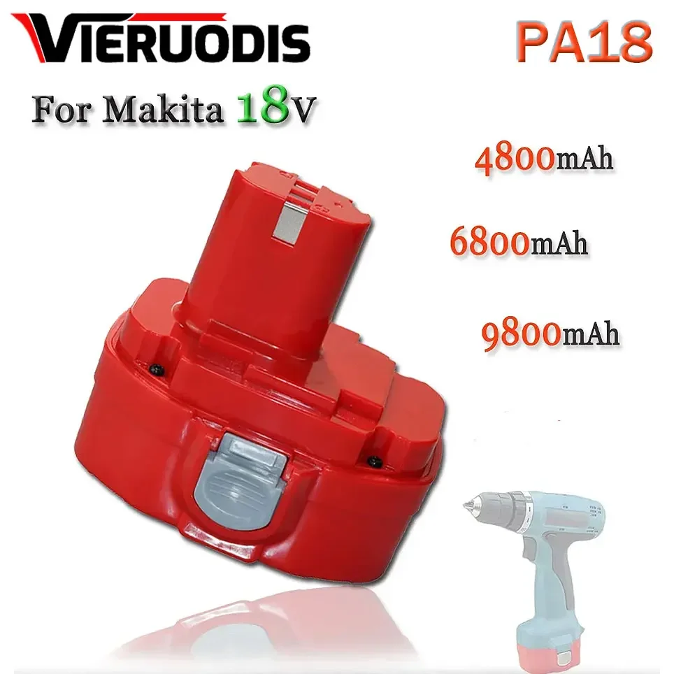 PA18 Makita 18 В 4800 мАч 6800 9800 Ni-MH аккумулятор Замена 1822 1823 1833 1834 1835 1835F 192828 -1 192829 -9