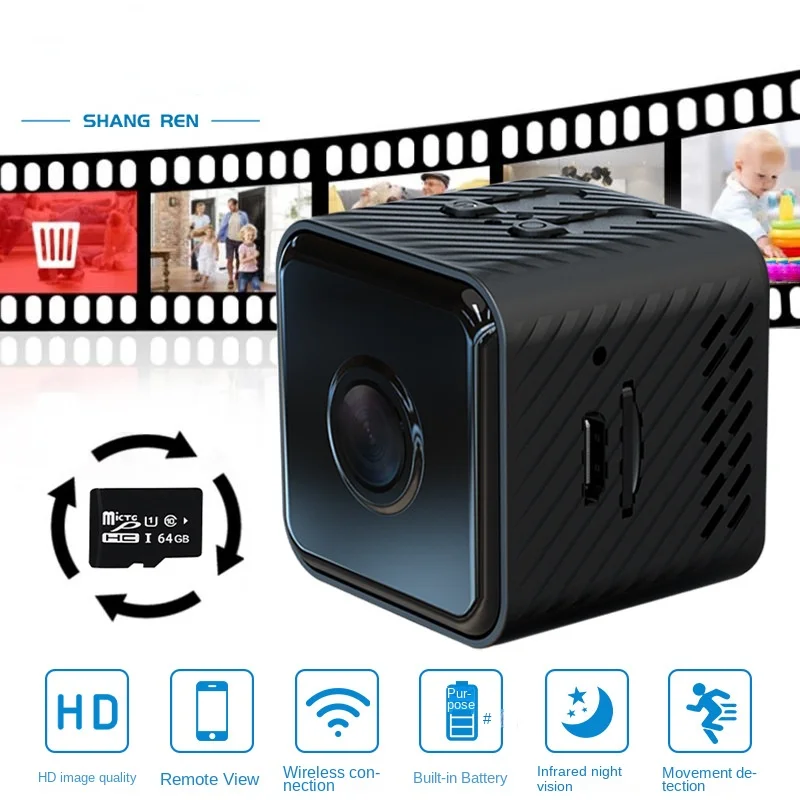X2 Small Square HD Wifi Camera Wireless 1080p Night Vision Security Surveillance Camera Outdoor Camera
