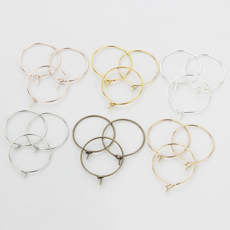 

Большие круглые серьги-кольца с серебряным покрытием для ювелирных изделий, 50 шт., 20/25/30/35/40 мм