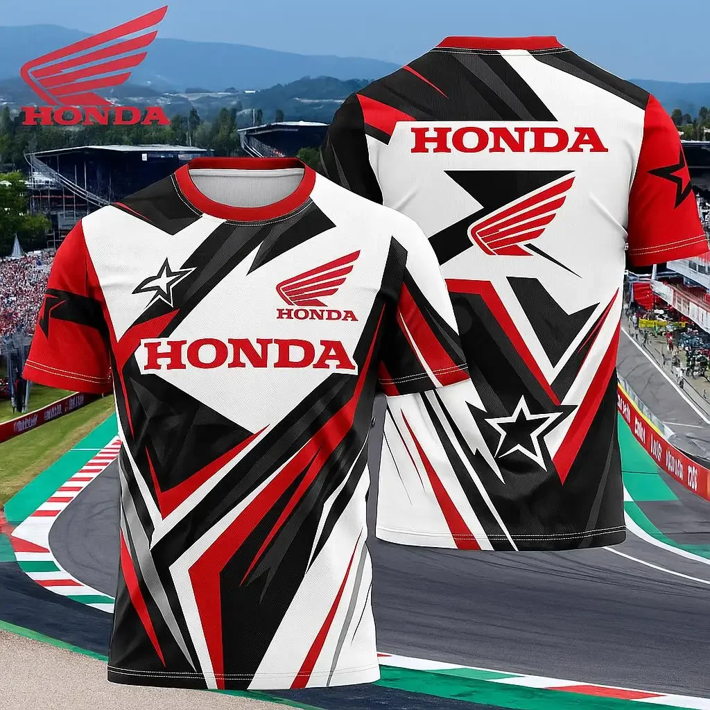 

Мужская Гоночная Футболка Honda, Быстросохнущая, Для Мотоцикла, С Коротким Рукавом, Легкая, Дышащая, Спортивная, Повседневная