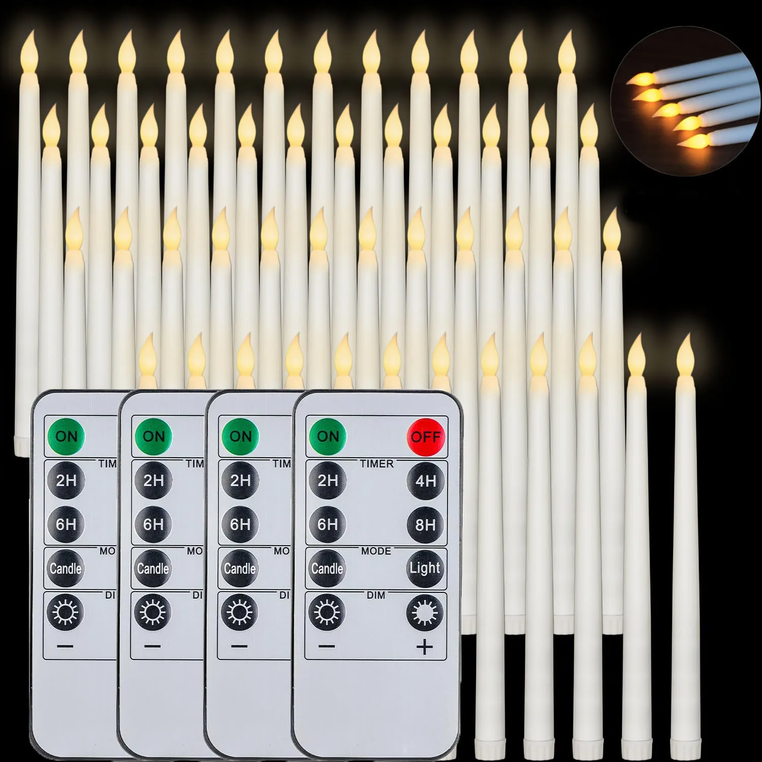 

Беспроводные LED конические свечи