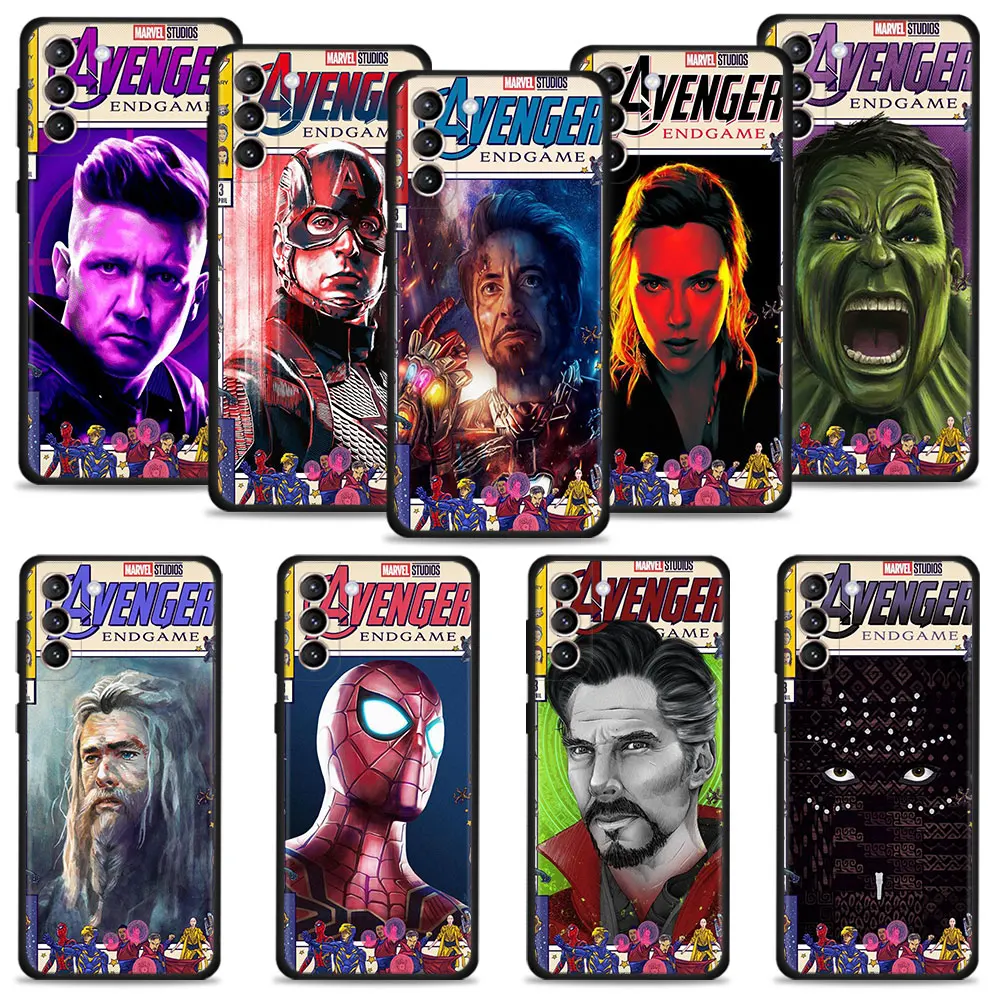 

Case For Samsung Galaxy S22 S21 S20 Ultra FE S10 S9 S8 Plus Note 20Ultra 10Plus Marvel Avengers Endgame Splicing Painting Art