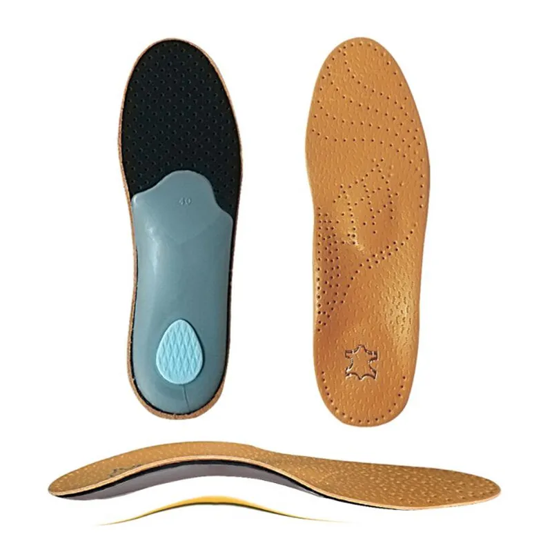 

Leather Orthotic Insole For Flat Feet Arch Support Orthopedic Shoes Sole Insoles For Feet Men Women Children O/X Leg Corrected