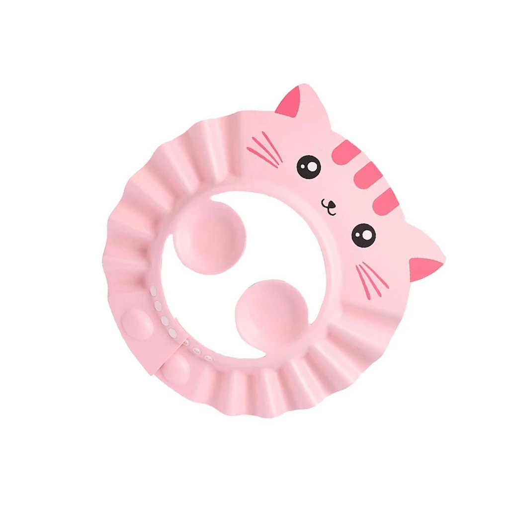 

Шапка для душа для маленьких мальчиков и девочек, регулируемая шапка для мытья волос и ванной с защитой для ушей, детская шапка для купания и...