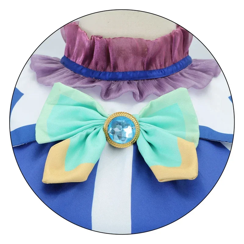 Aqua Косплей Аниме Kono Subarashi Sekai Ni Shukufuku Wo Костюм Парик Konosua Хэллоуин Вечеринка Платье