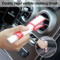 double head brushes for car air vent brush conditioner grille duster wipe auto detailing cleaner car interior cleaning tools
