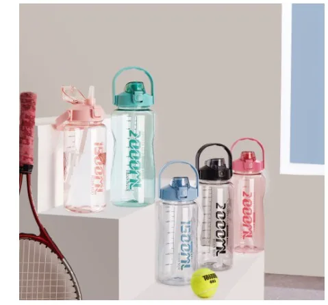 

Спортивная бутылка для воды объемом 2 л с соломинкой, портативные вместительные бутылки для воды, велосипедная чашка для фитнеса