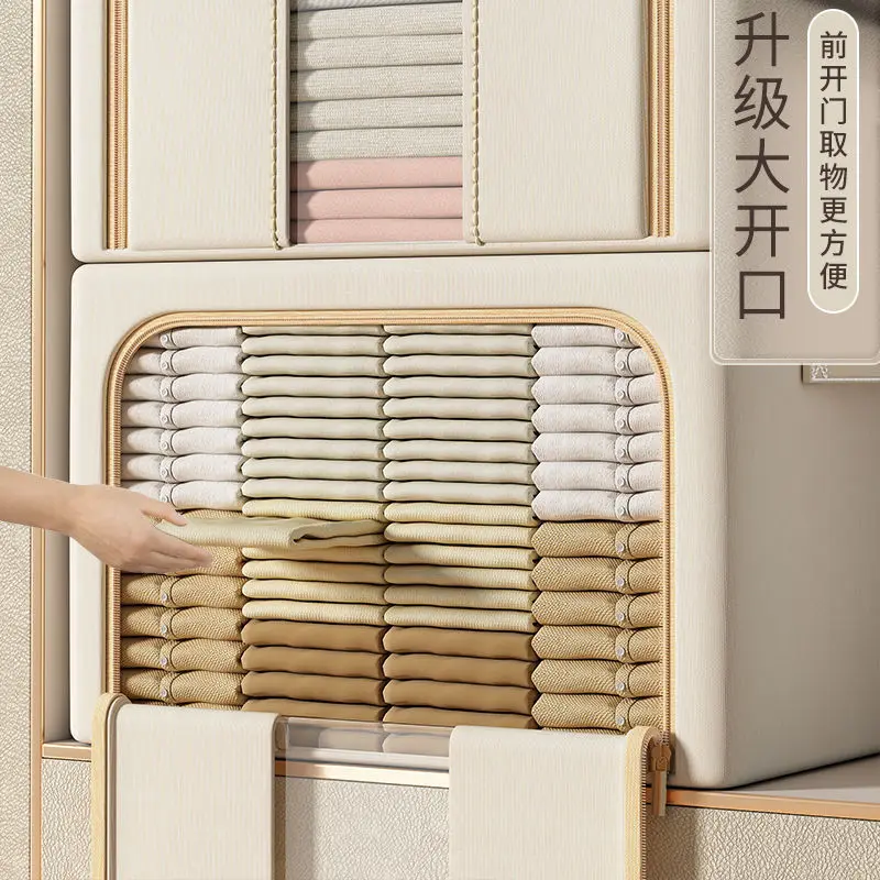 

Large Capacity Fabric Foldable Storage Organizer Home Storage Box for Clothes Quilt Blanket Wardrobe Clothing Organizer